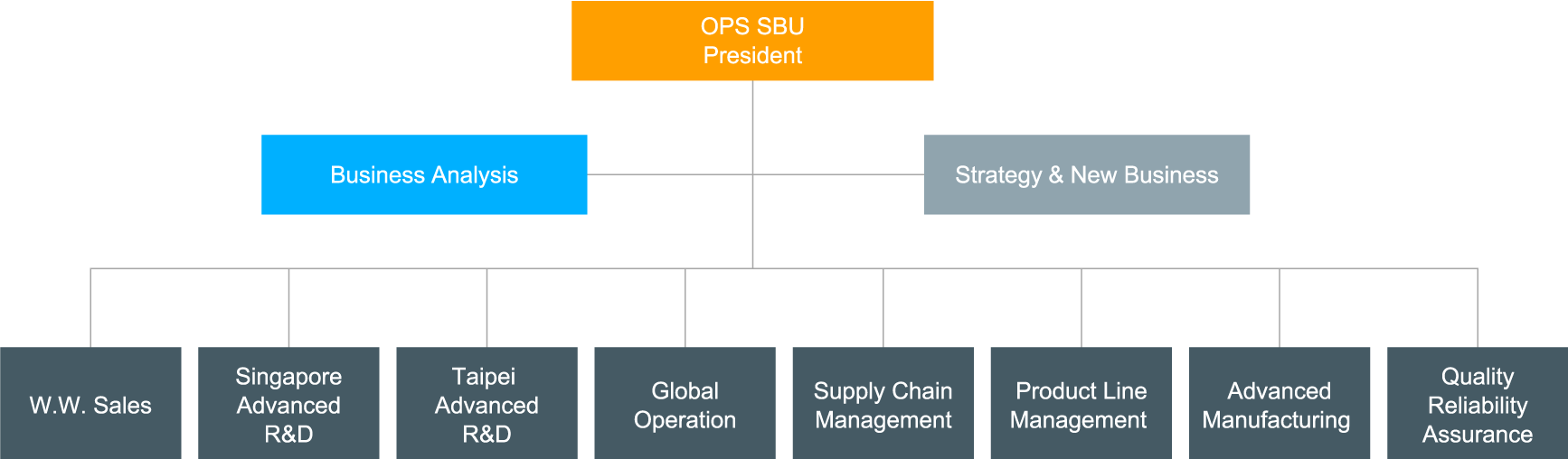 Organization of Optoelectronics Products Solution SBU